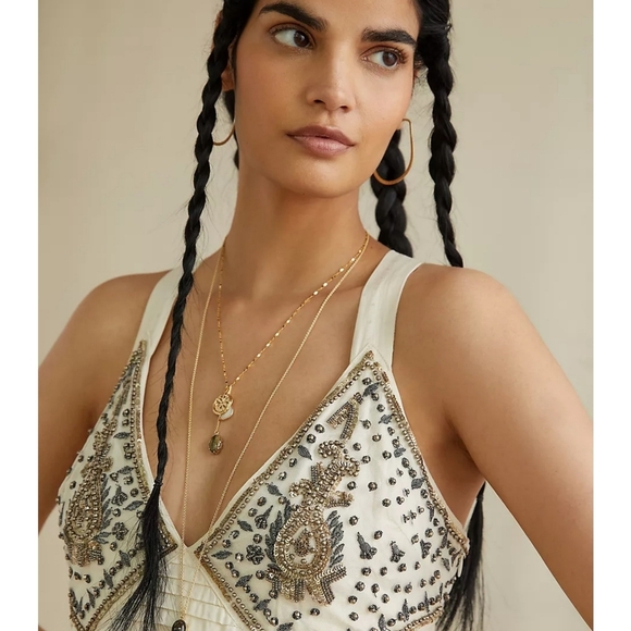 59. Anthropologie Zvezda Embellished Maxi Dress - Picture 7 of 11